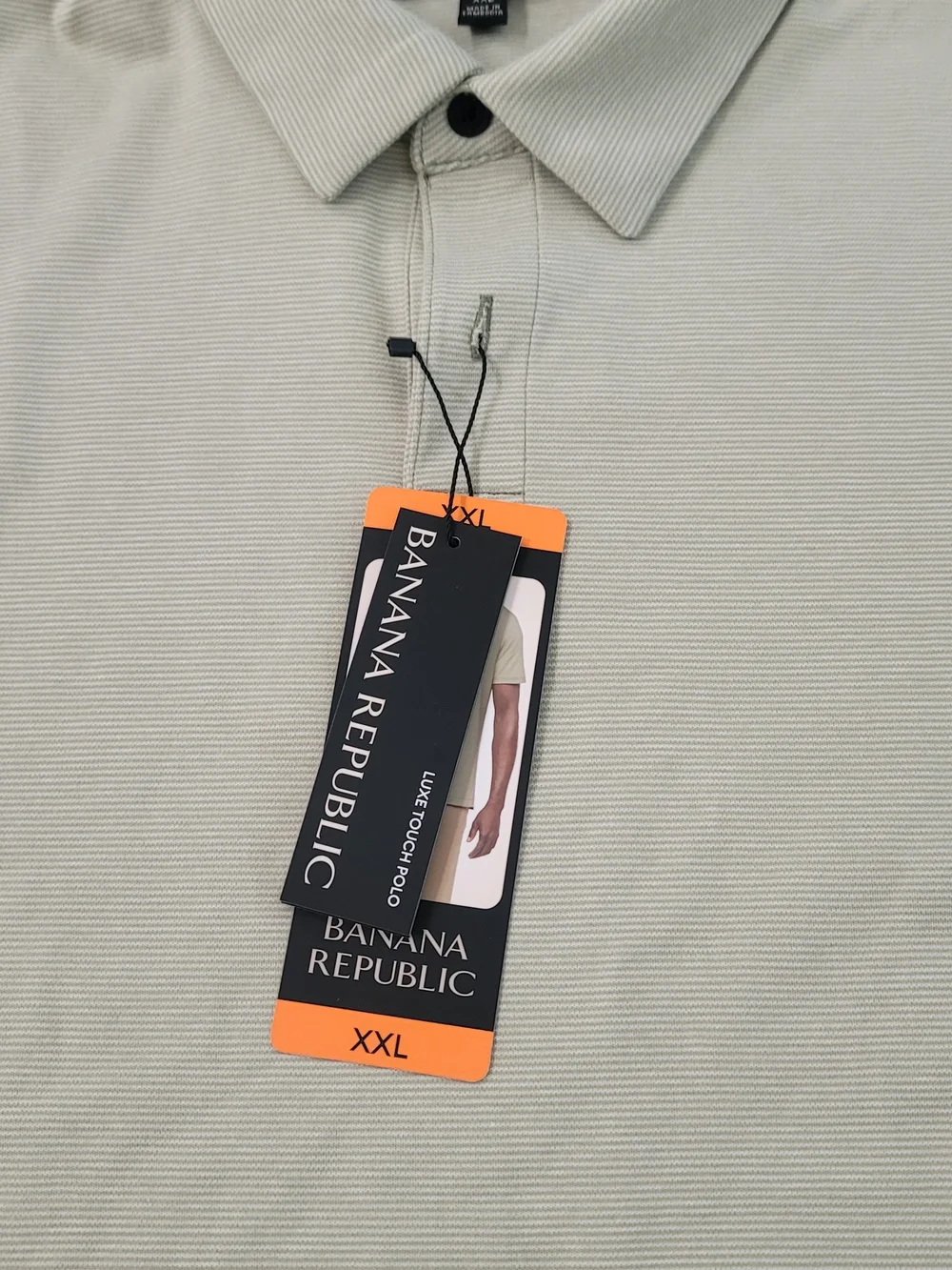Banana Republic Light Sage Men's Polo - Luxe Touch